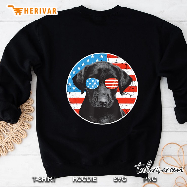 Fourth Of July Labrador Retriever American Flag Version Sweatshirt