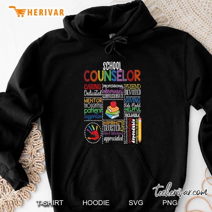 School Counselor Caring Dedicated Friend Devoted Hoodie