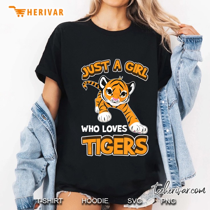 Just A Girl Who Loves Tiger Version2 Ladies Tee