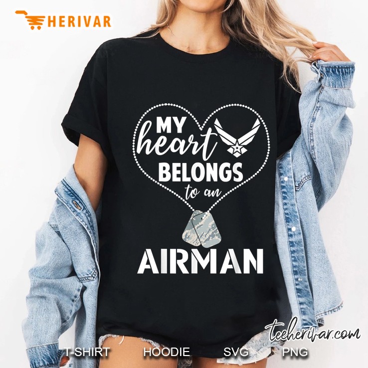 My Heart Belongs To An Air Man Ladies Tee