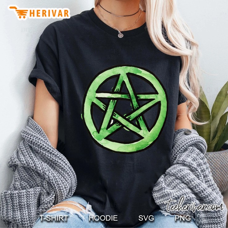 Pentagram Pagan Witchcraft Art Ladies Tee