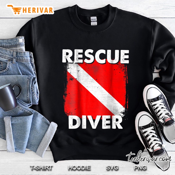 Rescue Diver Scuba Flag Version Sweatshirt