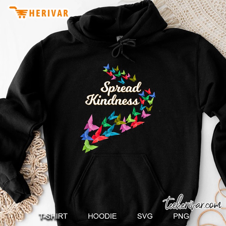 Spread Kindness Colorful Origami Butterfly Version Hoodie
