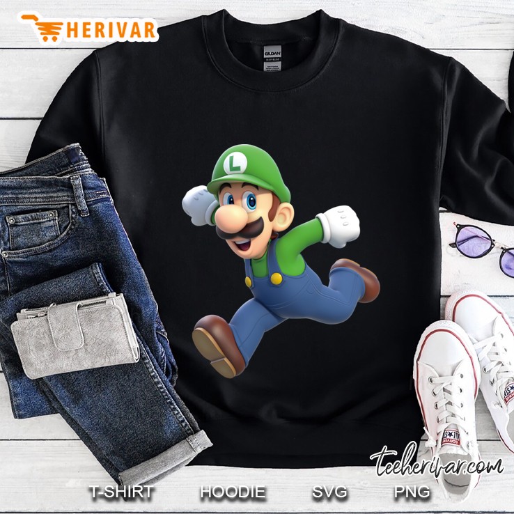 Super Mario Luigi 3D Poster Sweatshirt