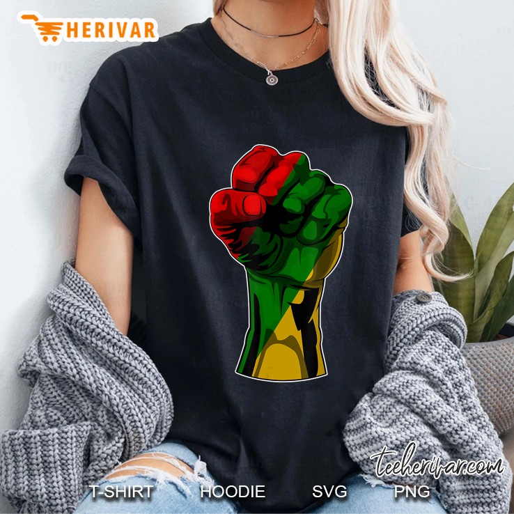 Black History Month Fist Reggae Version Ladies Tee
