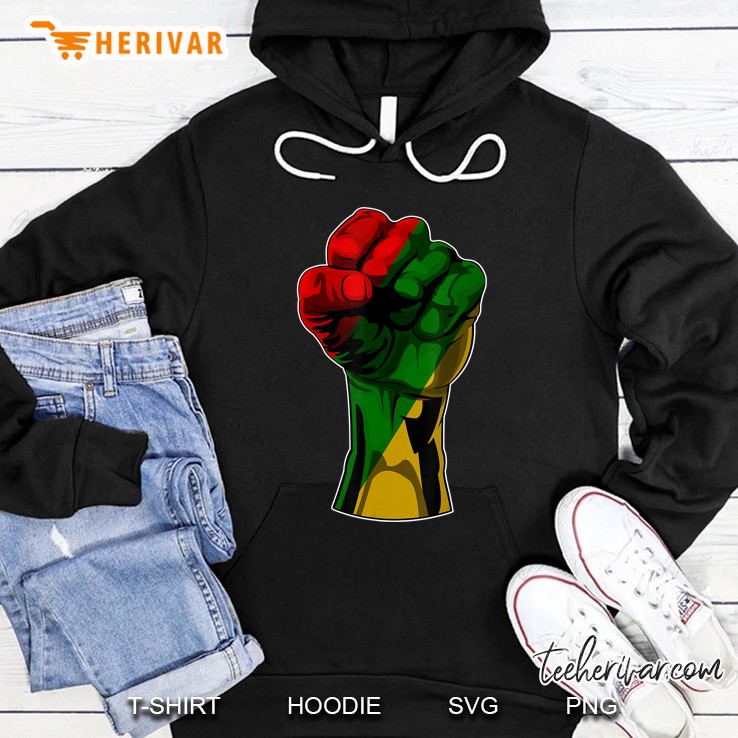 Black History Month Fist Reggae Version Hoodie