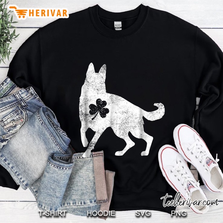 German Shepherd Irish Clover St Patrick Day Sweatshirt