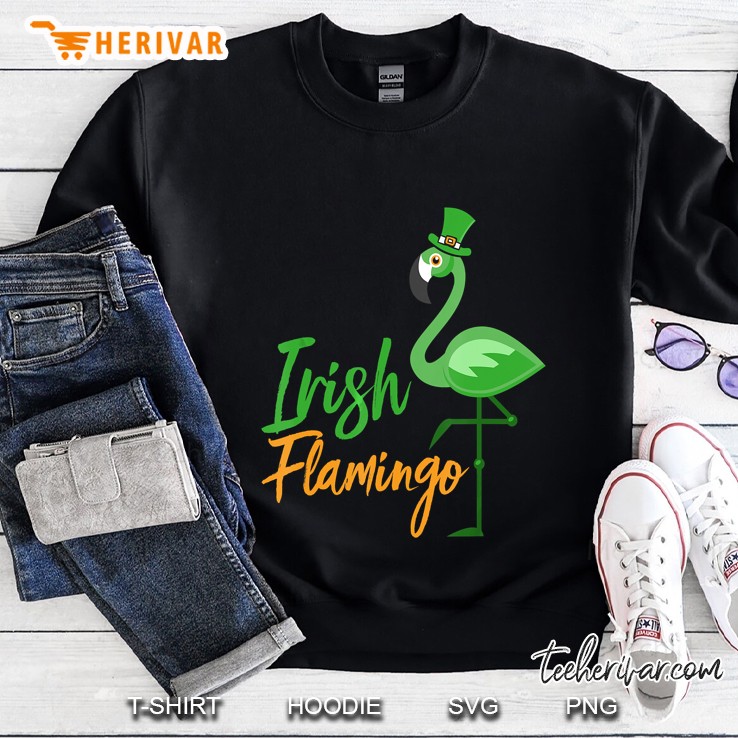Irish Flamingo St Patrick Day Flamingo Version Sweatshirt