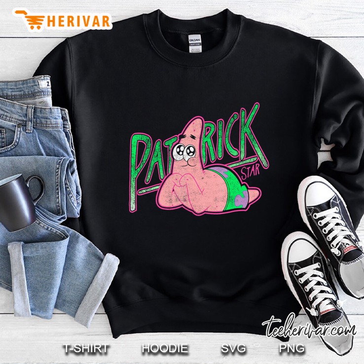 Spongebob Squarepants Patrick Star Cute Smile Grunge Version Sweatshirt