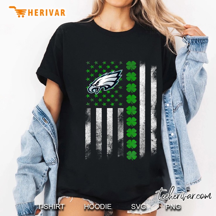 St Patrick Day Football Flag Team Philadelphia-Eagle Ladies Tee
