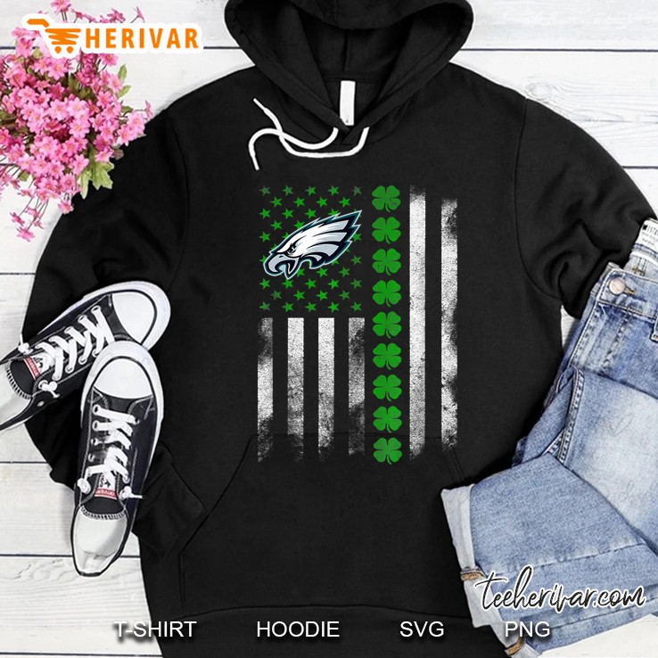 St Patrick Day Football Flag Team Philadelphia-Eagle Hoodie