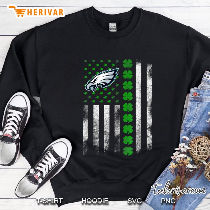 St Patrick Day Football Flag Team Philadelphia-Eagle Sweatshirt