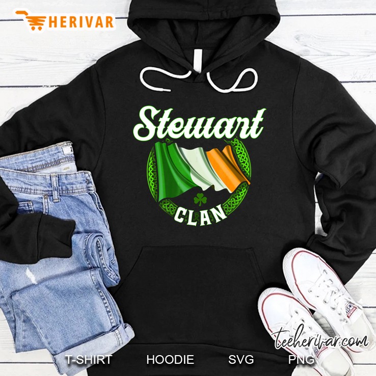 Stewart Surname Irish Last Name Ireland Flag Hoodie