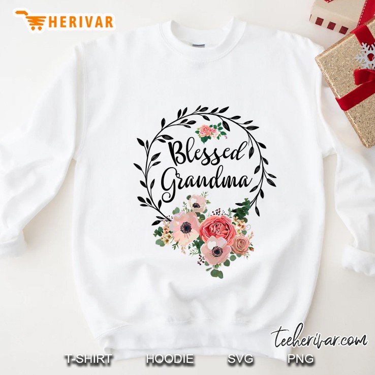 Blessed Grandma With Floral Version Sweatshirt