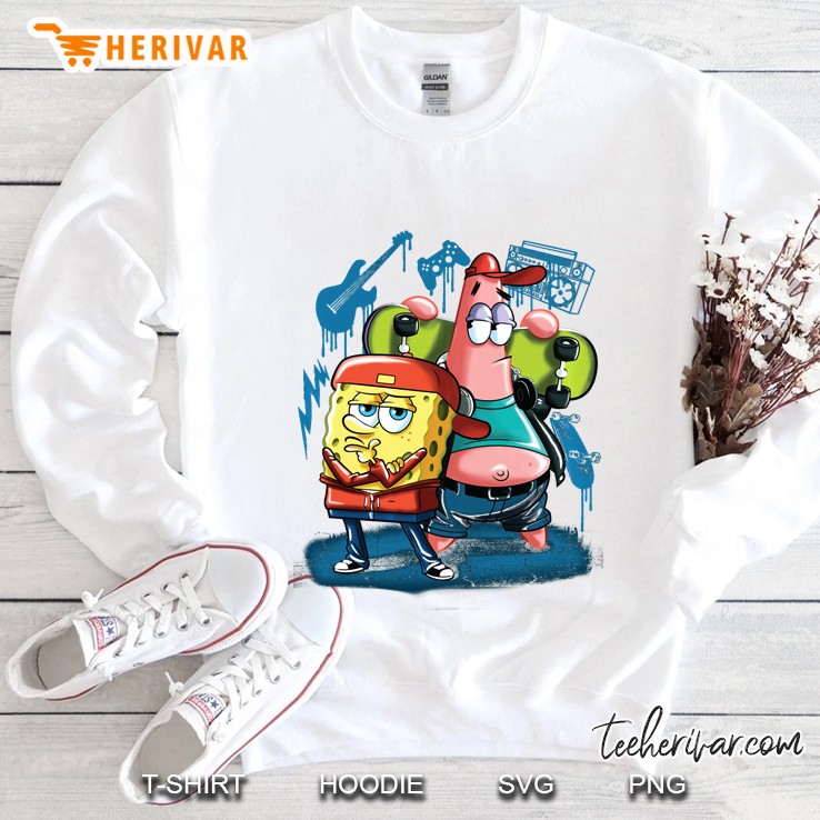 Punk Rock Spongebob With Patrick Star Sweatshirt