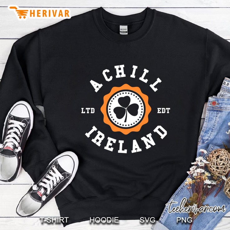 Achill Island Ireland Shamrock Irish Badge Sweatshirt