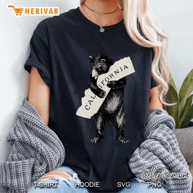 California Cali Grizzly Bear Version Ladies Tee