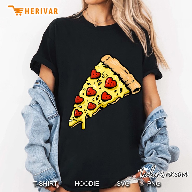 Pizza Slice Heart Ladies Tee