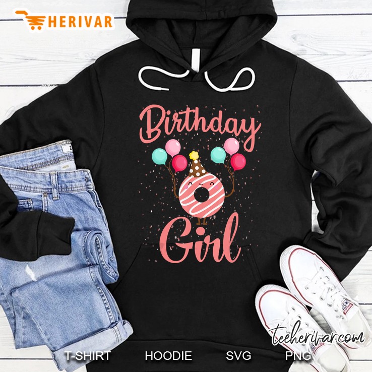Birthday Girl Donut Balloons Hoodie