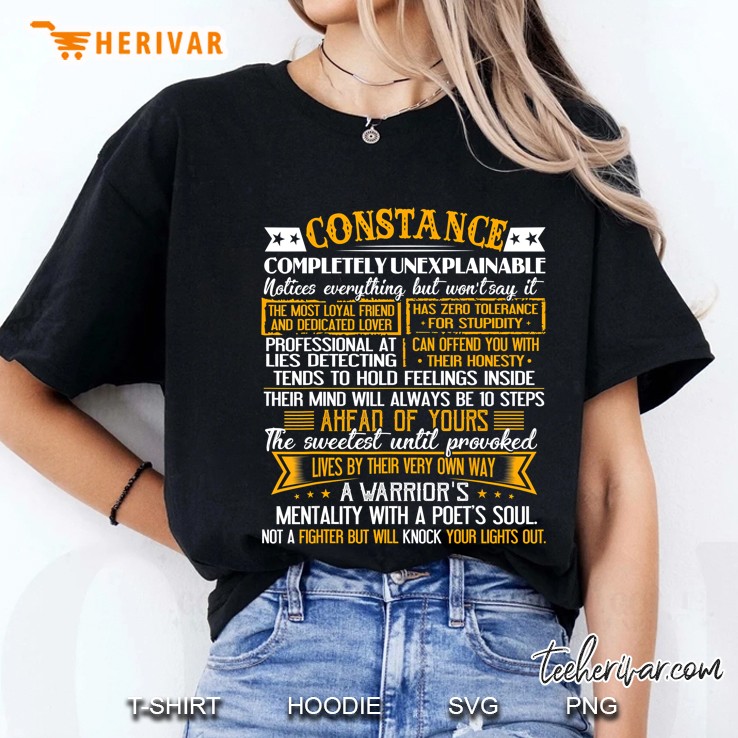 Constance Completely Unexplainable Notices Everything Ladies Tee