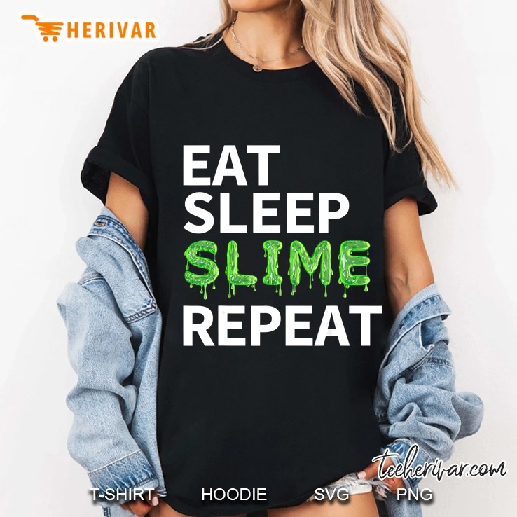 Eat Sleep Slime Repeat Ladies Tee