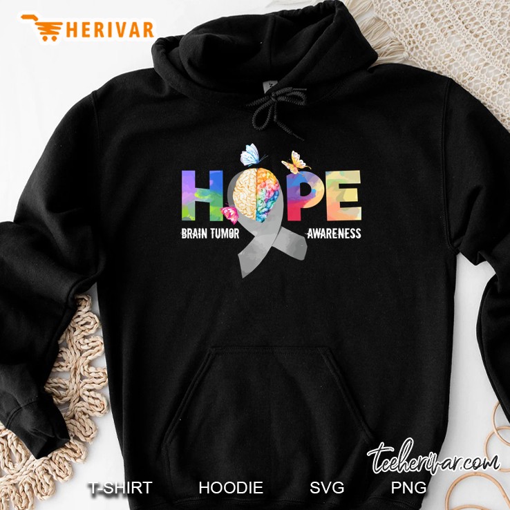 Hope Brain Tumor Awarenes Brain Tumor Survivor Hoodie