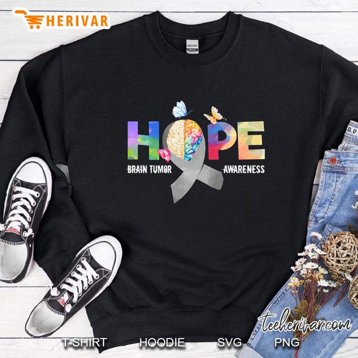 Hope Brain Tumor Awarenes Brain Tumor Survivor Sweatshirt
