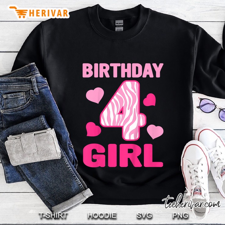 Birthday Girl 4th Birthday Sweatshirt