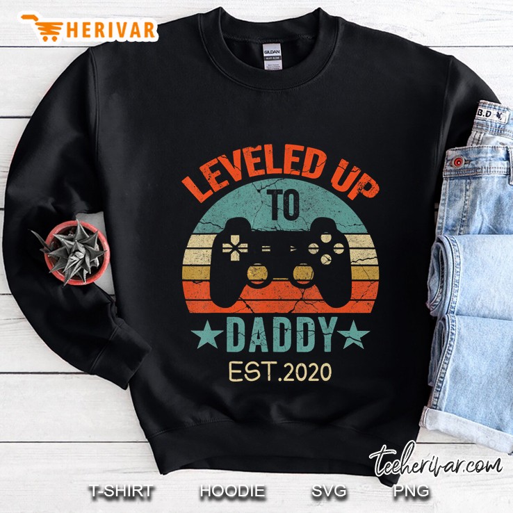Leveled Up To Daddy Est 2020 Vintage Sweatshirt