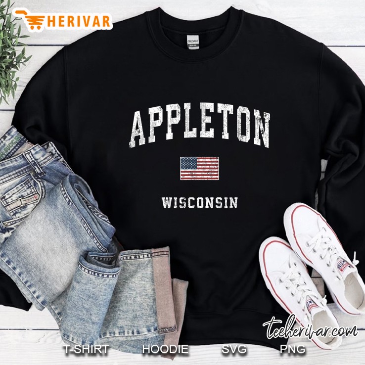 Appleton Wisconsin American Flag Sweatshirt