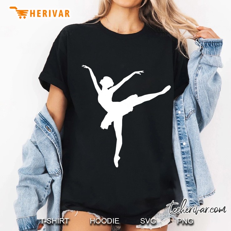 Beautiful White Ballerina Dancer Ladies Tee