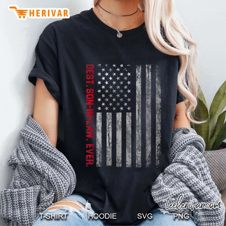Best Son-In-Law Ever American Flag Version Ladies Tee