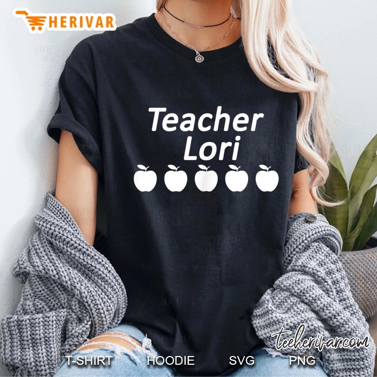 Teacher Lori Vipkid 5 Apple Ladies Tee