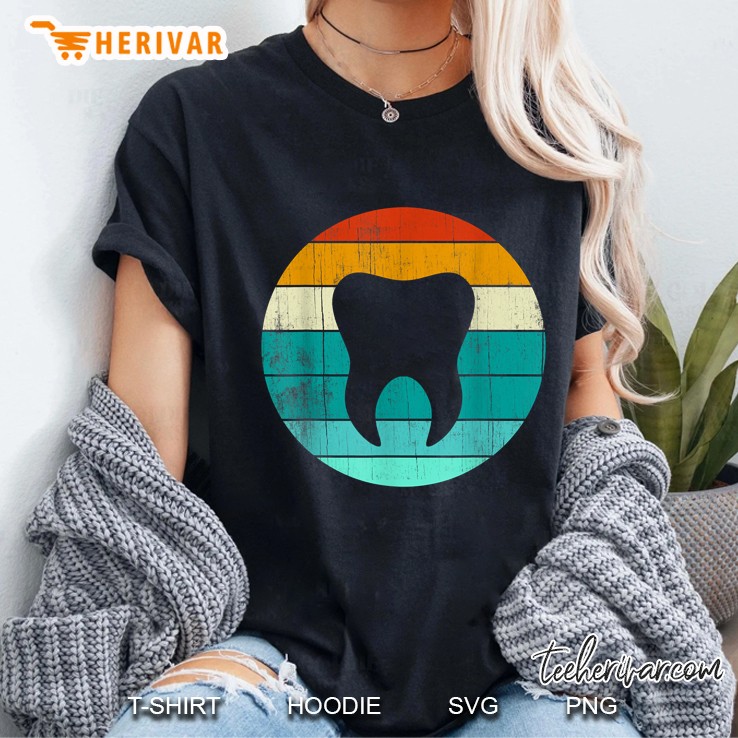 Teeth Silhouette  Vintage Version Ladies Tee