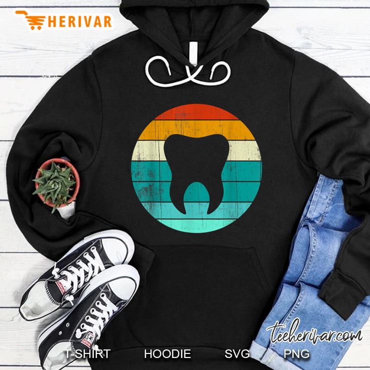 Teeth Silhouette  Vintage Version Hoodie