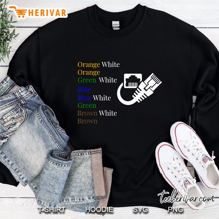 Telecom Fiber Optic Ethernet Color Code Sweatshirt