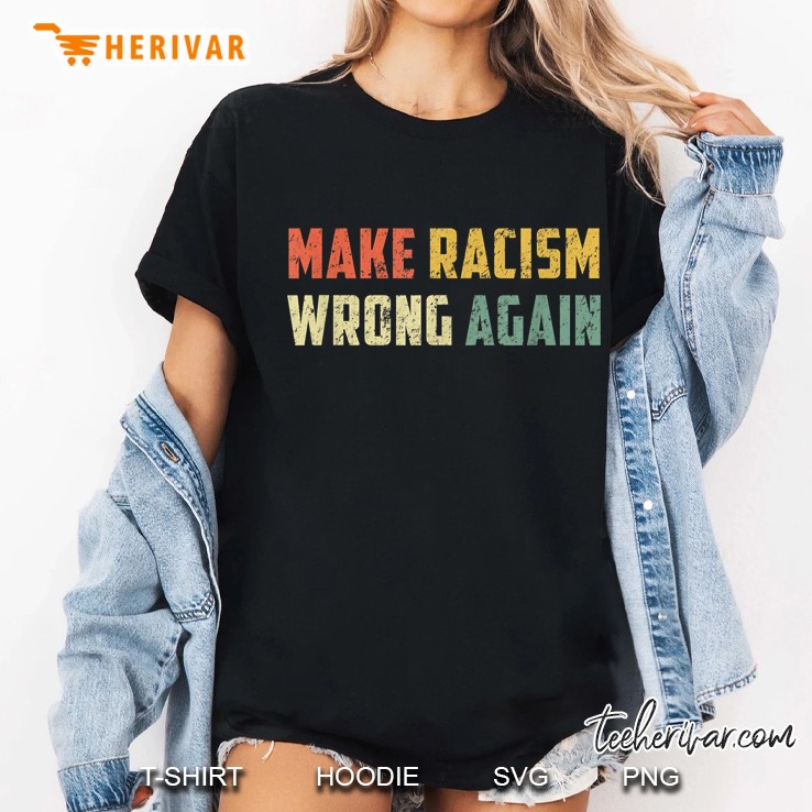 Vintage Make Racism Wrong Again Version2 Ladies Tee