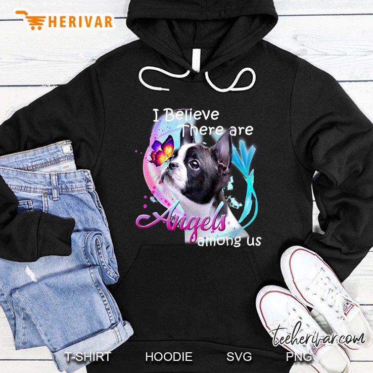 I Believe There Are Angels Among Us French Bulldog And Butterfly Version Hoodie