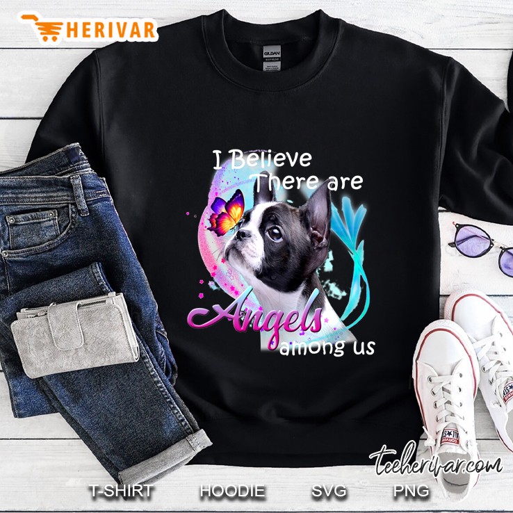 I Believe There Are Angels Among Us French Bulldog And Butterfly Version Sweatshirt