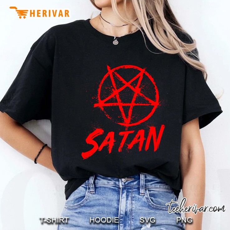 Satan Evil Devil Occult Upside Down Ladies Tee