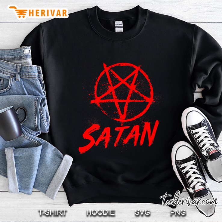 Satan Evil Devil Occult Upside Down Sweatshirt