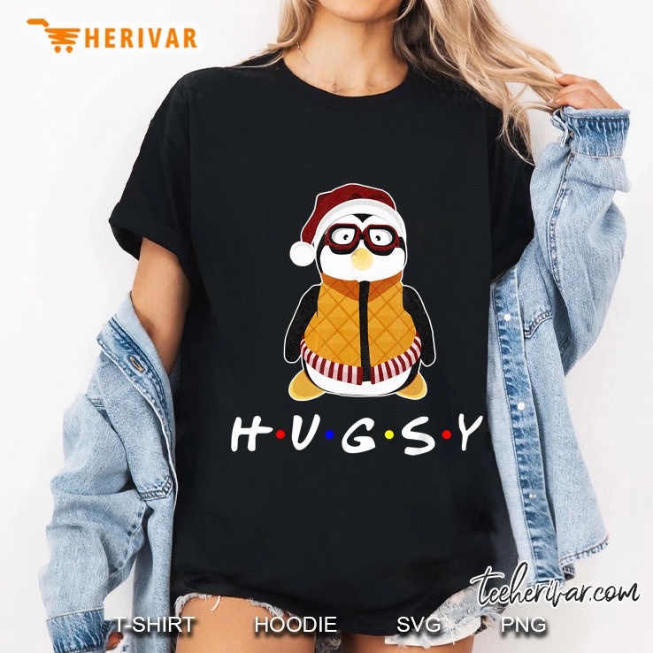 Hugsy Penguin Santa Friends Ladies Tee