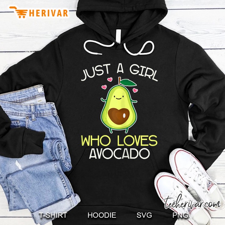 Just A Girl Who Loves Avocado Avocado Girls Hoodie