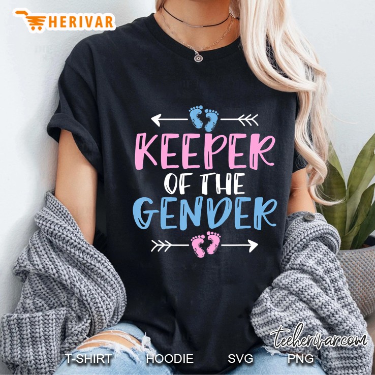 Keeper Of The Gender Cute Gender Reveal Baby Shower Ladies Tee