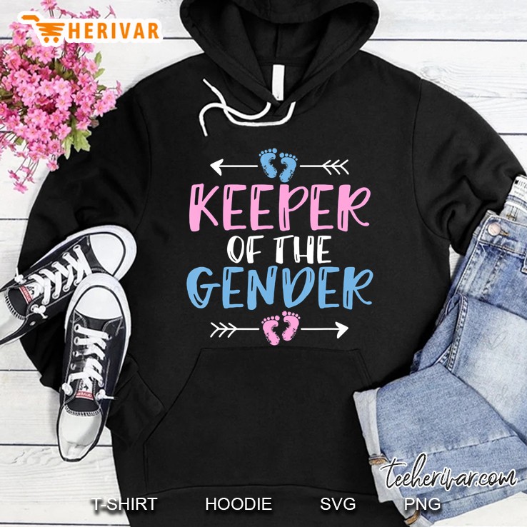 Keeper Of The Gender Cute Gender Reveal Baby Shower Hoodie