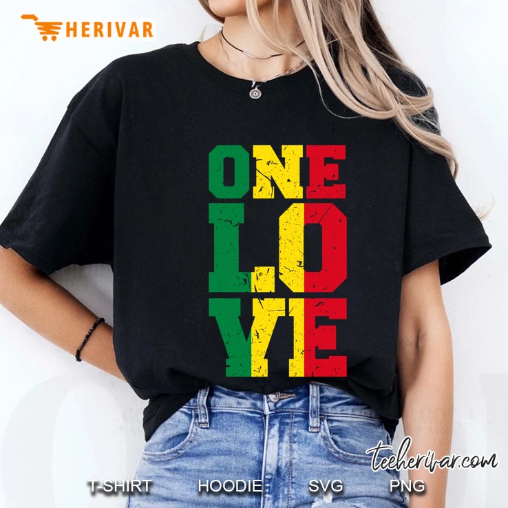 One Love Rasta Reggae Ladies Tee
