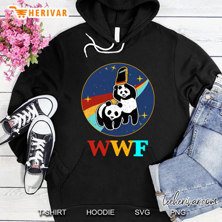 WWF Panda Bears Funny WWE Hoodie