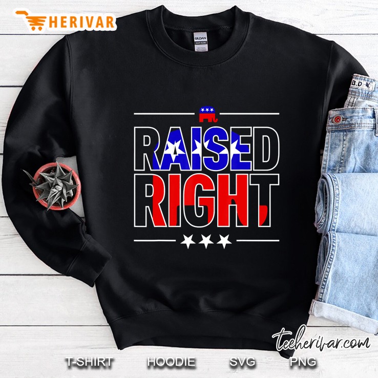 Raised Right Republican Elephant Sweatshirt