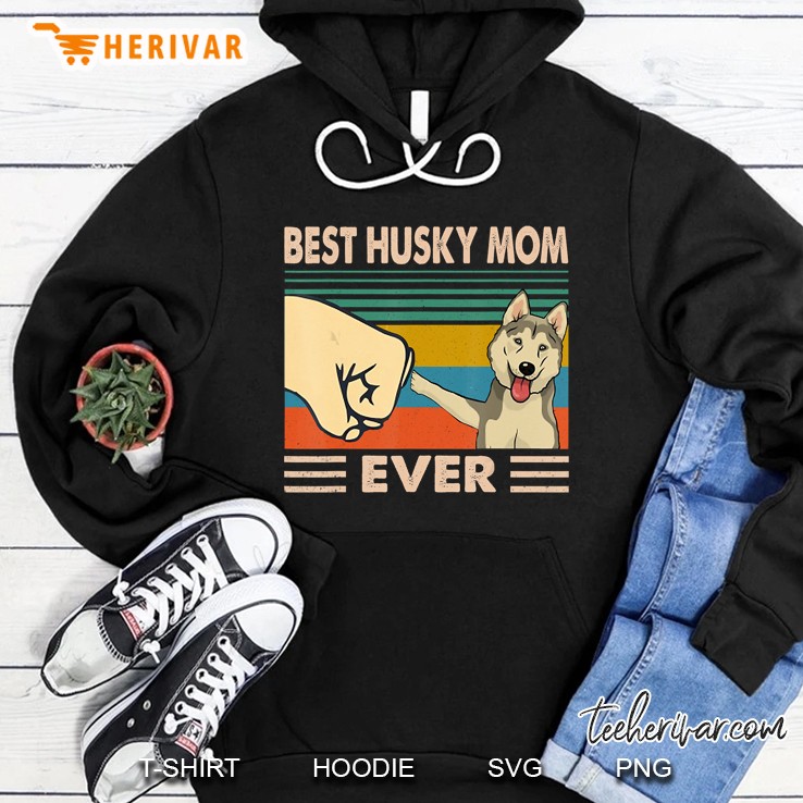 Best Husky Mom Ever Vintage Hoodie