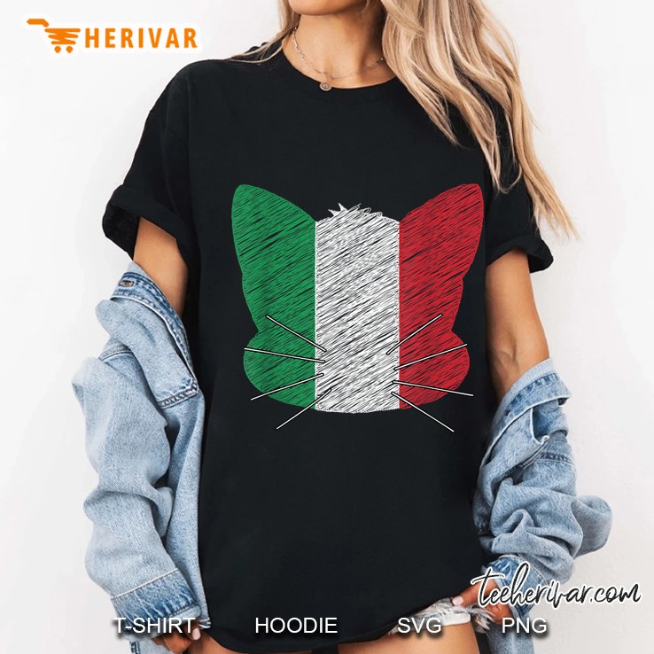 Scribbled Italian Flag Cat Ladies Tee